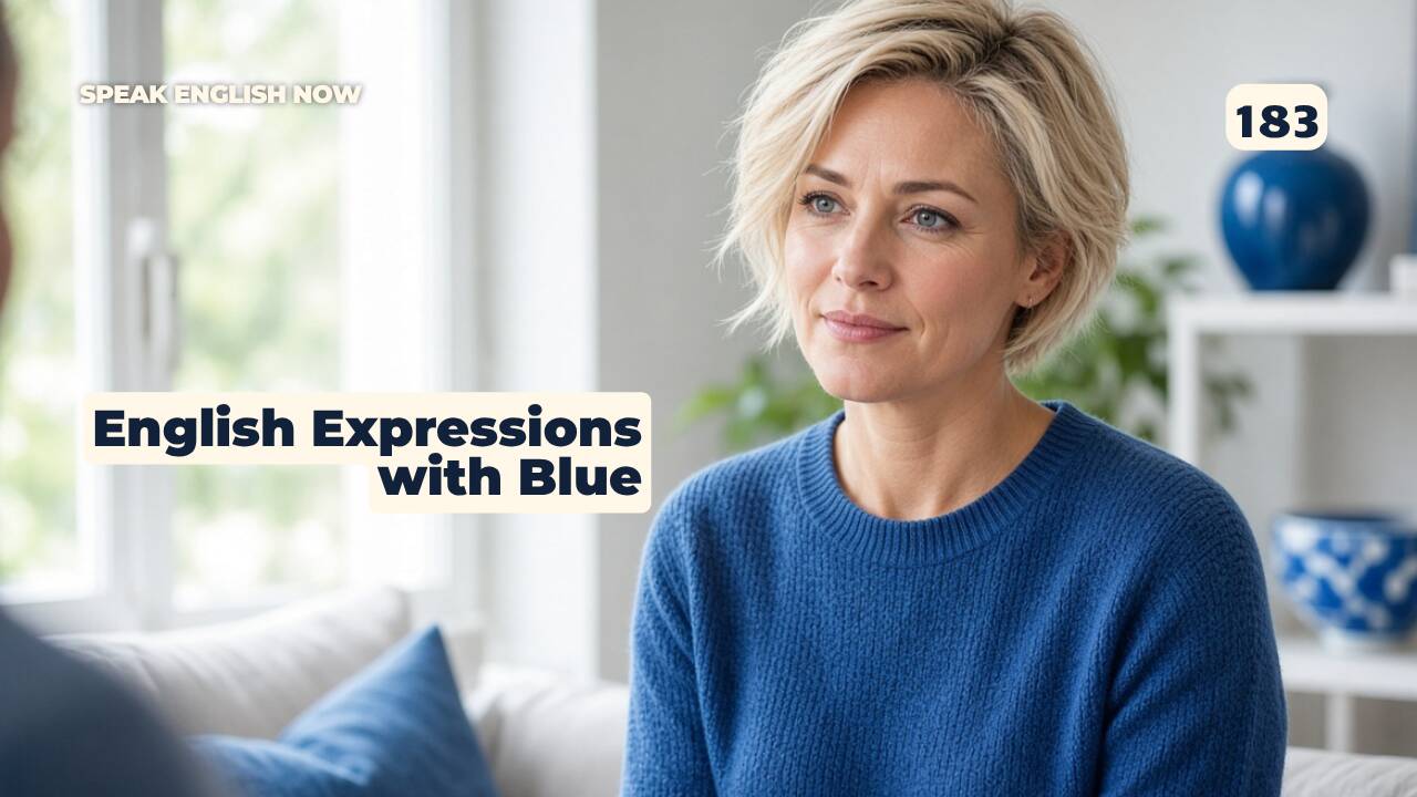 183 Expresiones en inglés con el color azul