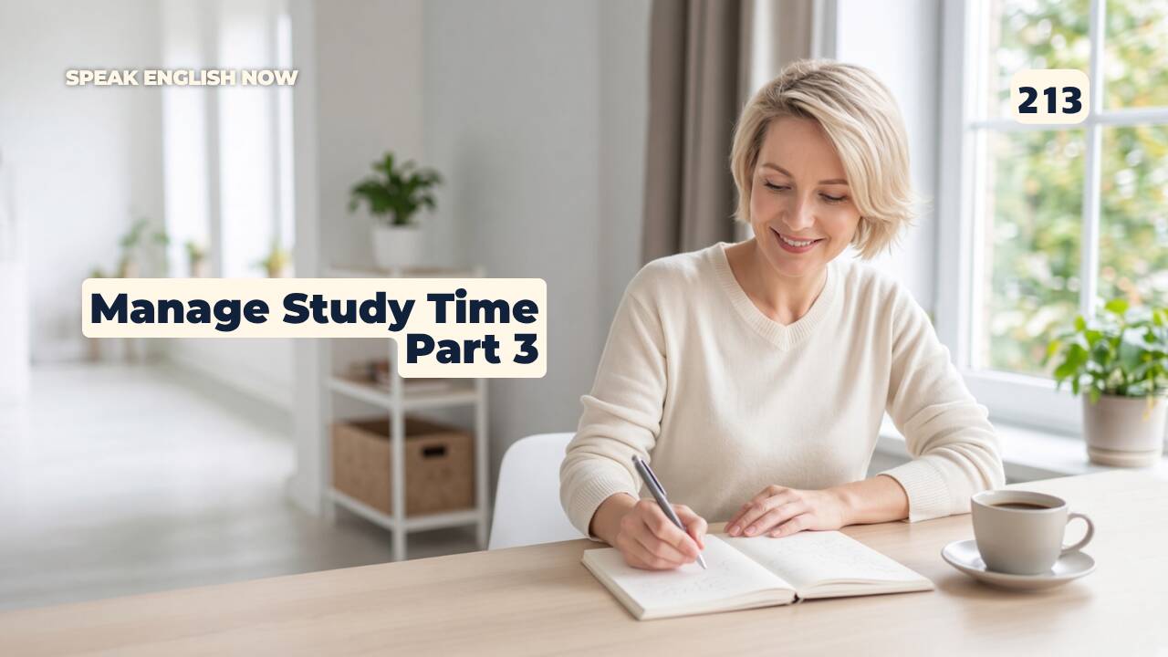213 Cómo gestionar tu tiempo para aprender inglés — Parte 3