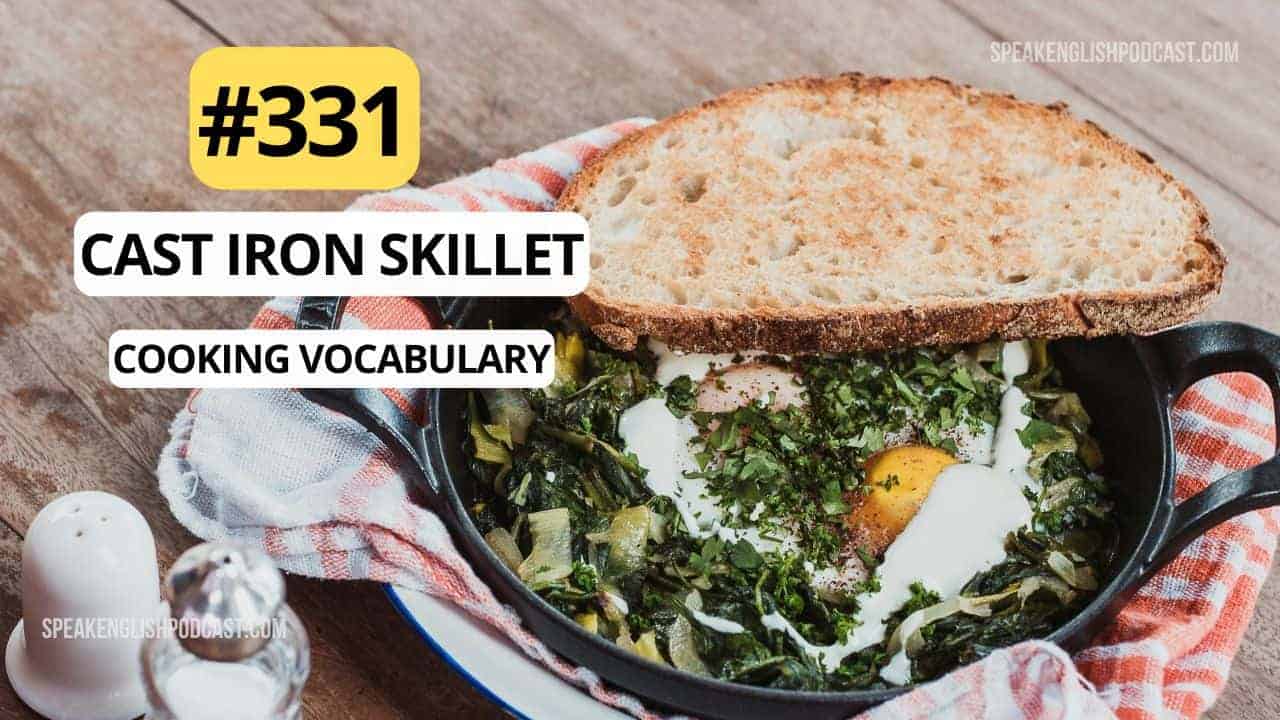 Vocabulario de cocina: sartén de hierro fundido